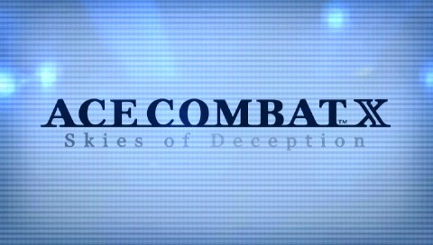 Ace Combat X: Skies of Deception title screen for PSP